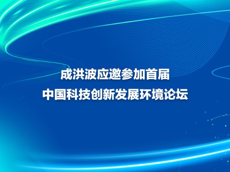 成洪波应邀参加首届中国科技创新发展环境论坛
